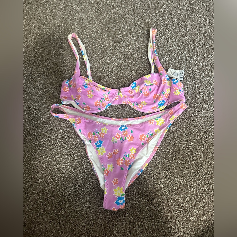 Floral Pink Swim Set